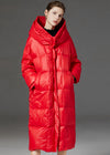 Women's Winter Hooded Quilted Down Puffer Long Overcoat