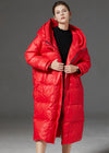 Women's Winter Hooded Quilted Down Puffer Long Overcoat