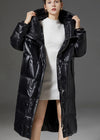 Women's Winter Hooded Quilted Down Puffer Long Overcoat