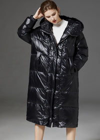 Women's Winter Hooded Quilted Down Puffer Long Overcoat