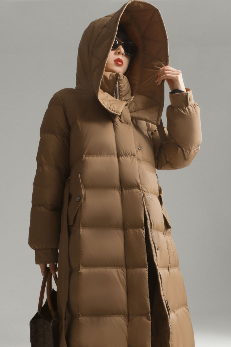 hooded down parka women