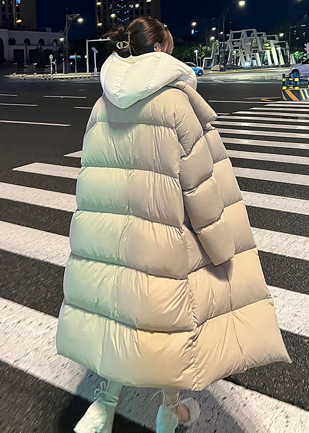 Oversize Hooded Long Down Puffer Coat – Vivian Seven