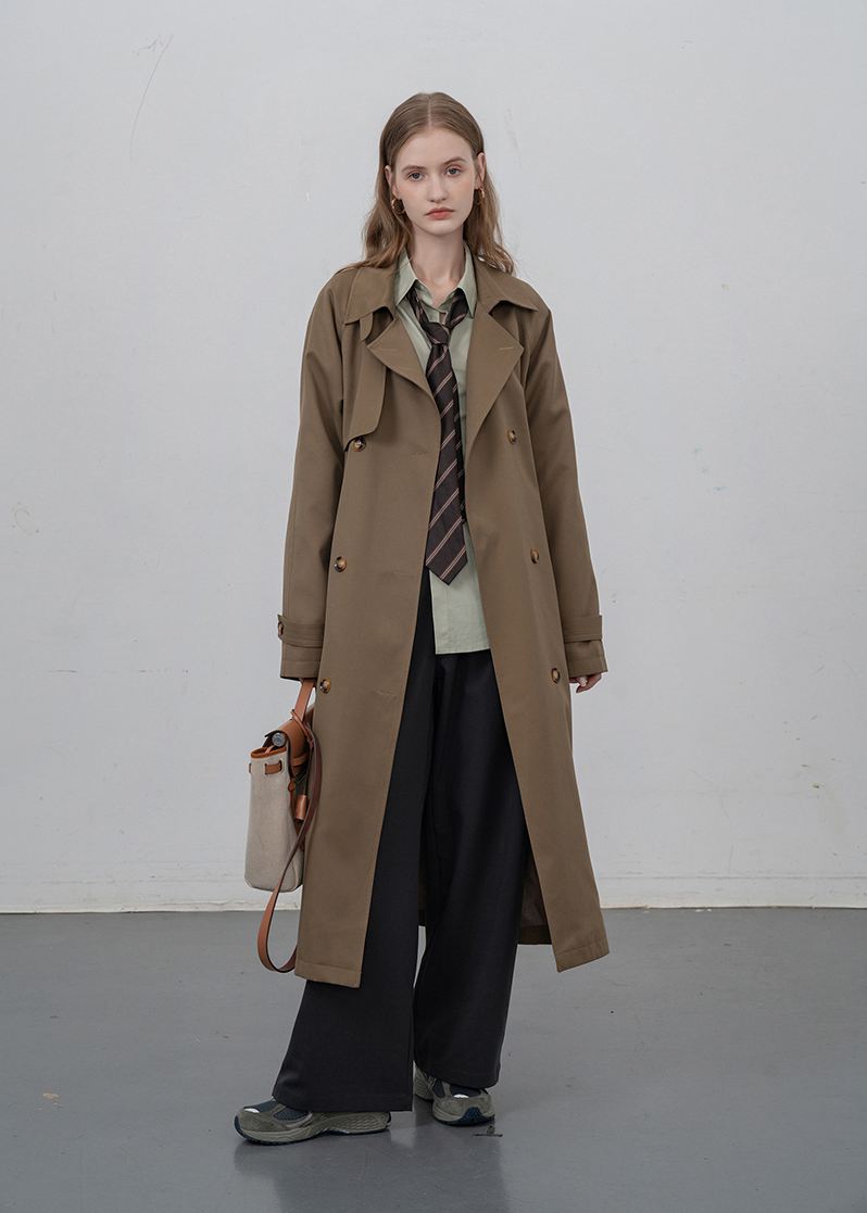 Storm Flap Double Breasted Long Trench Coat – Vivian Seven