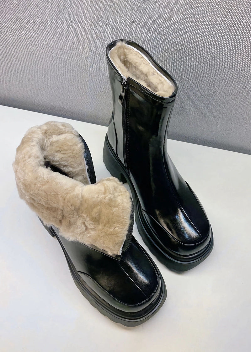 black winter boots for women