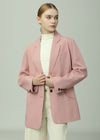 Women's Oversized Single Breasted Two Button Blazer