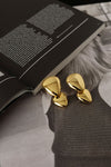 Women's Jewelry 18K Gold Plate Polished Peach Heart Stud Earrings