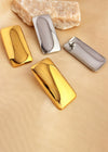 Women's Jewelry Polished Stainless Steel Rectangular Statement Stud Earrings