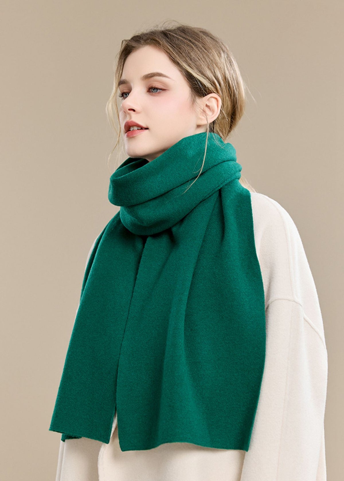 Women's Winter Pure Wool Long Scarf