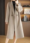 Vivian Seven Women Relaxed Fit Belted Double Face Wool Coat Gray