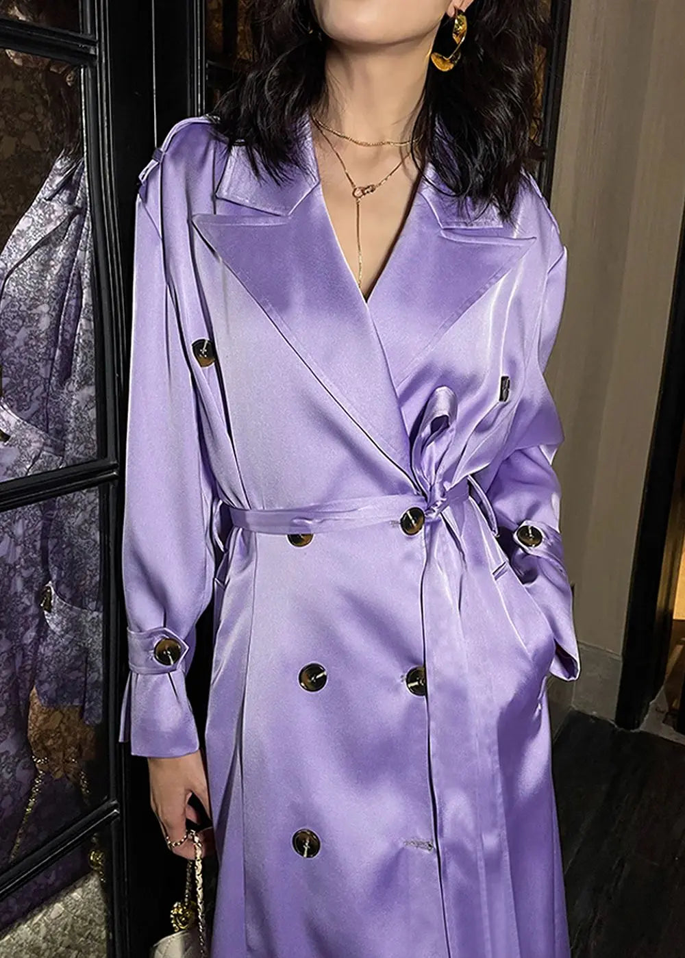 Purple Satin Coat