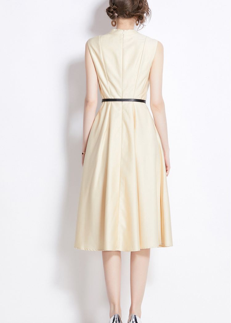 Summer Silky Sleeveless Belted Midi Dress | Vivian Seven Summer Silky Sleeveless Belted Midi Dress | Vivian Seven