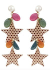 Acrylic Star Drop Statement Earrings