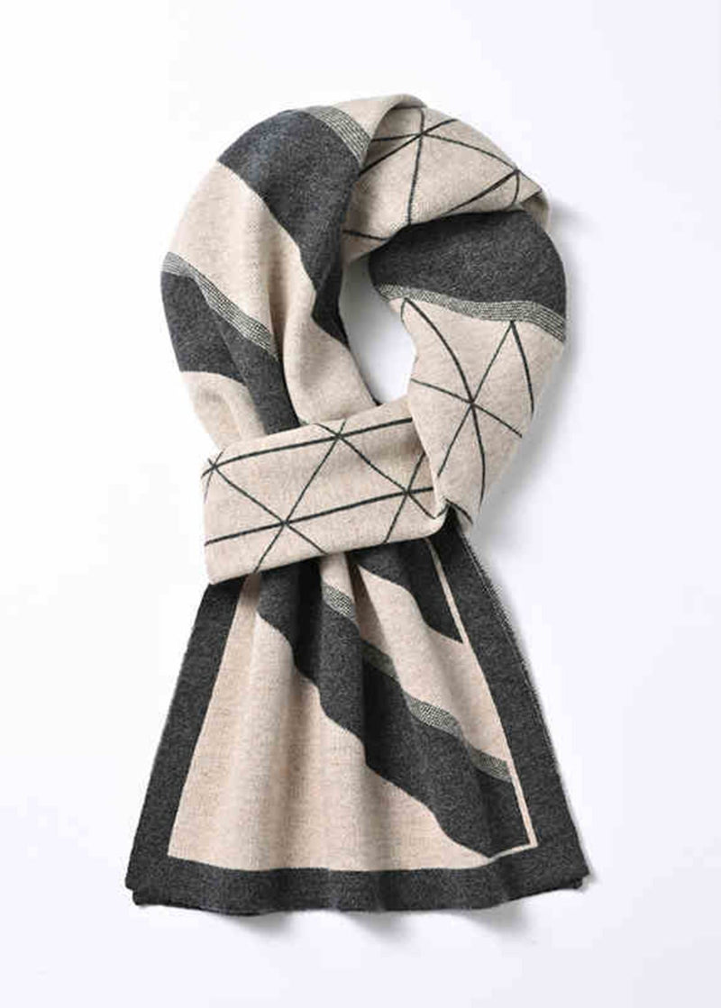 Women's Winter Colorblock Stripe Wool Long Scarf