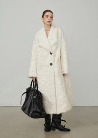 white fur coat