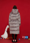 Women's Winter Khaki Hooded Goose Down Puffer Long Coat