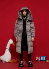 Women's Winter Khaki Hooded Goose Down Puffer Long Coat