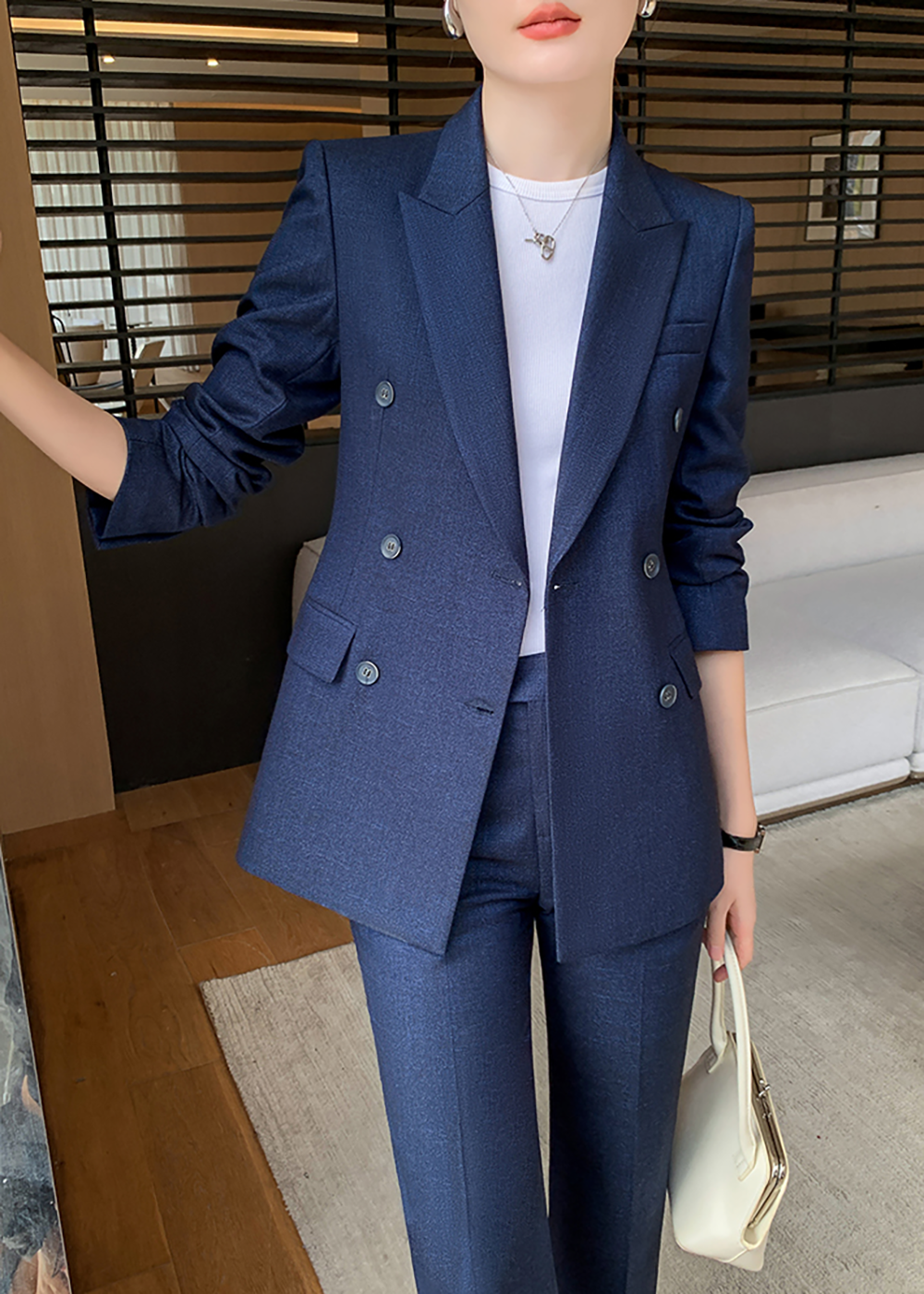 Produktbild von Rumity Damen Hosenanzüge Elegant Business Blazer Oversize Blazer Damen