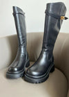 leather long boots for women