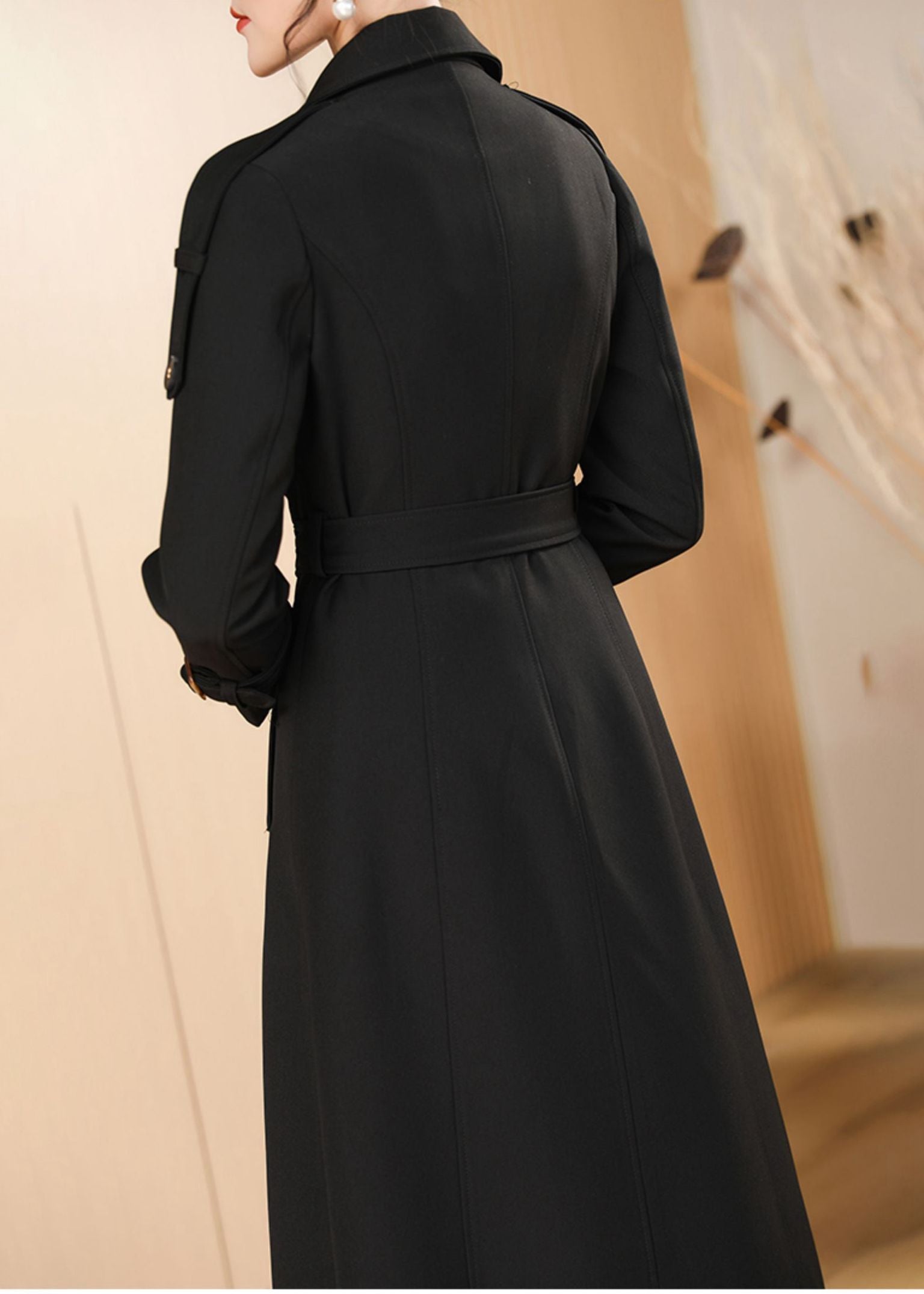 Epaulet Double Breasted Button Long Trench Coat – Vivian Seven