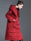 Women's Winter Big Hood Roomy Pocket Down Puffer Coat