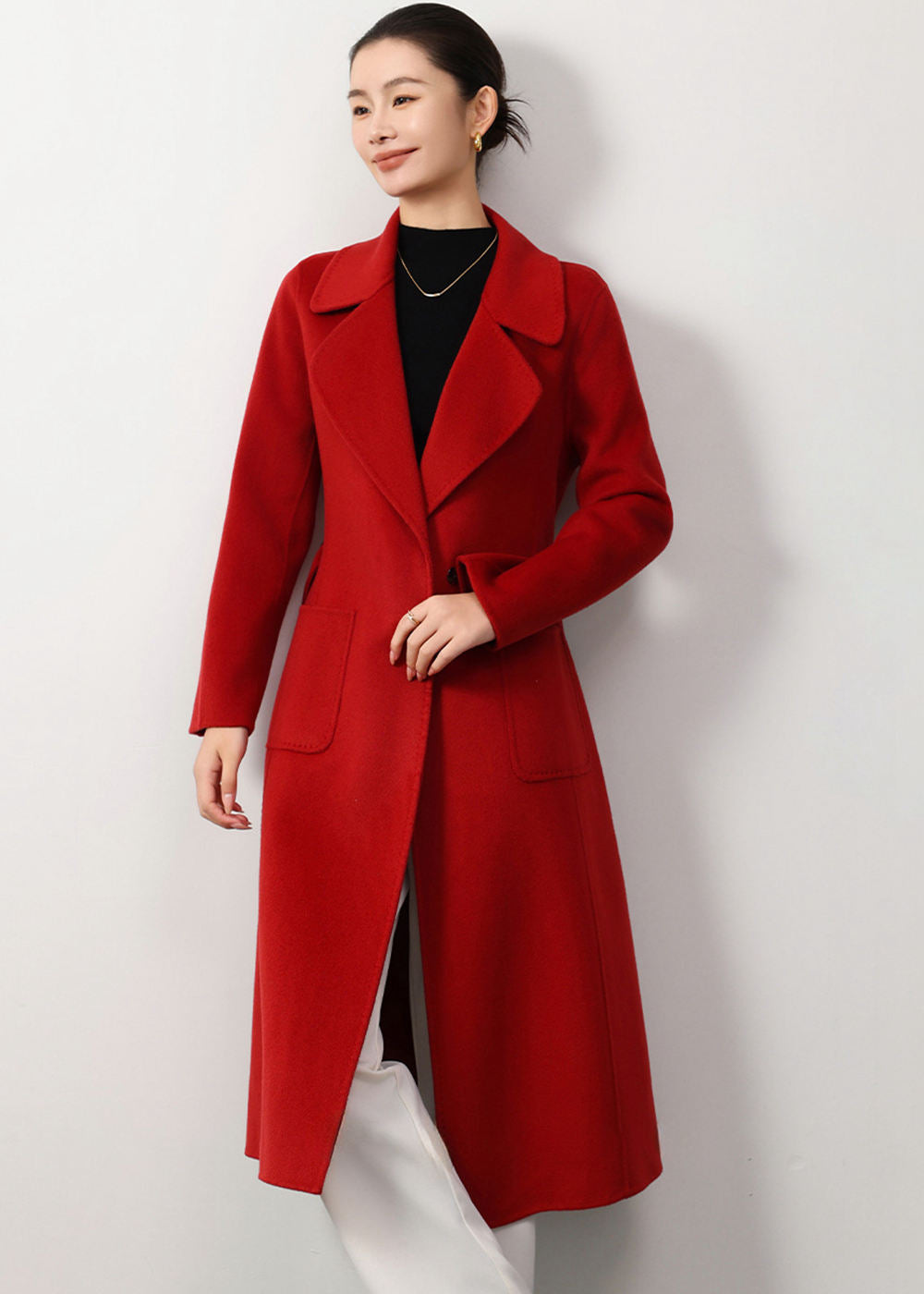 Clarissa Belted Double Face Wool Coat – Vivian Seven