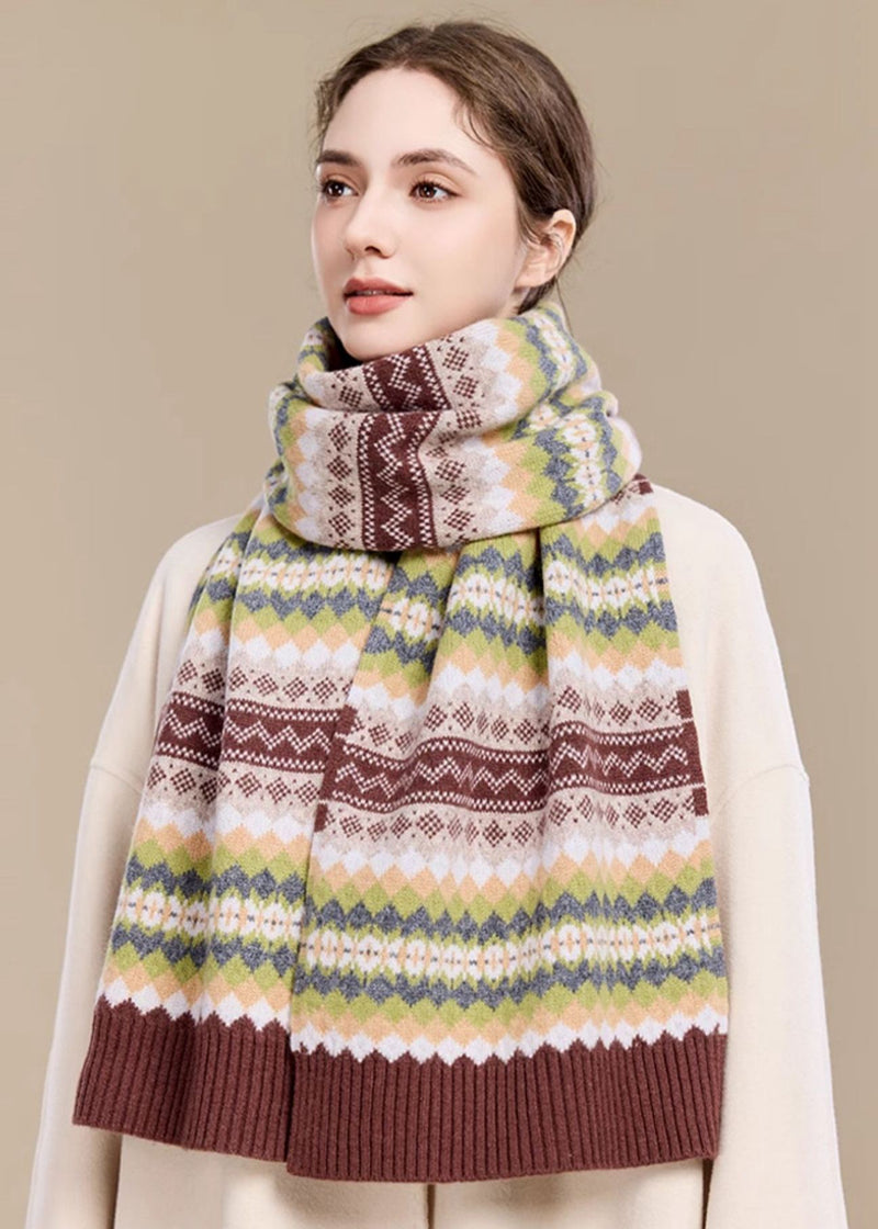Colorblock 1173 Colorblock Pure Wool Long Scarf – Vivian Seven
