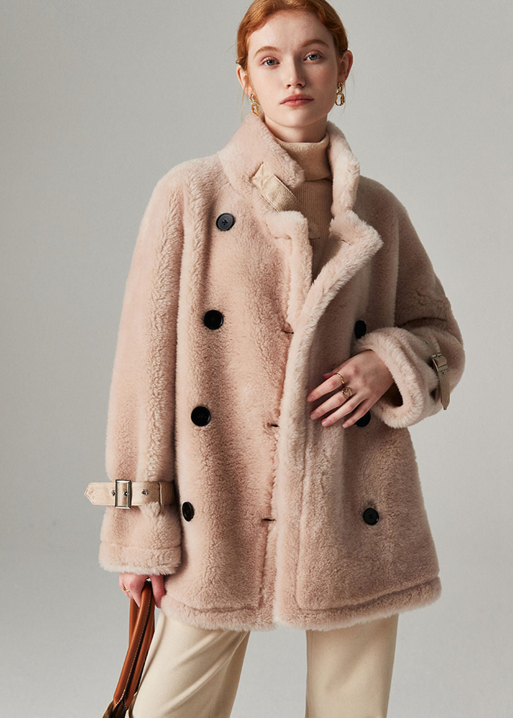 Vivian Seven Womens Winter Wool Fleece Coat