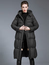 Women's Winter Hooded Tie Drawstring Down Puffer Coat