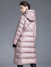 Women's Winter Drawstring Hooded Down Puffer Coat