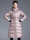 Women's Winter Drawstring Hooded Down Puffer Coat