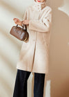 Women's winter Stand Collar Double Breasted Faux Fur Coat