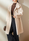 Women's winter Stand Collar Double Breasted Faux Fur Coat