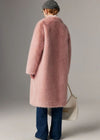 pink mink long coat