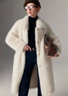 white fur overcoat