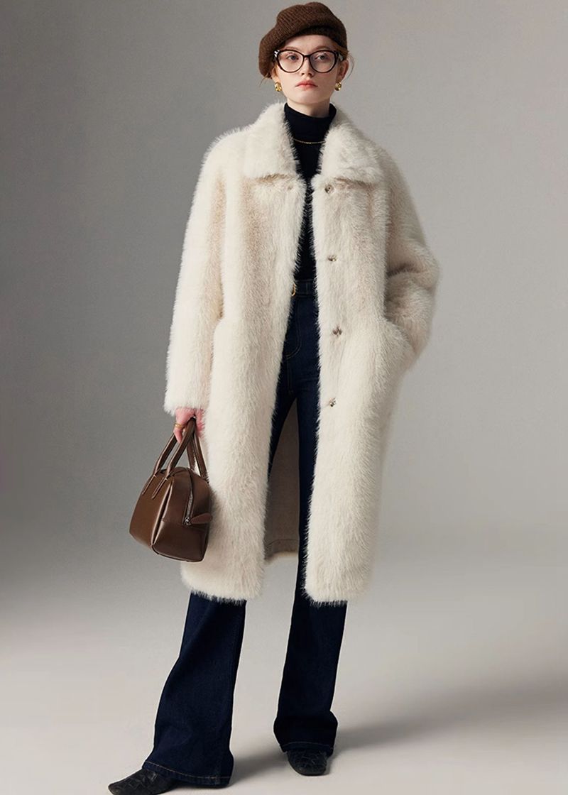 Single Breasted Fur Coat