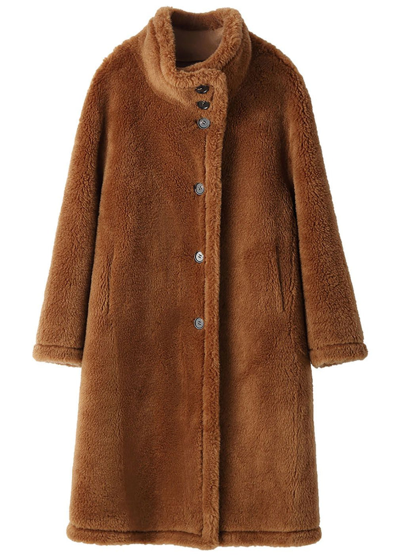 single breasted fur coat