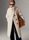 white long fur coat