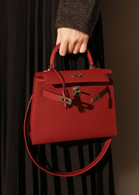 red tote bag