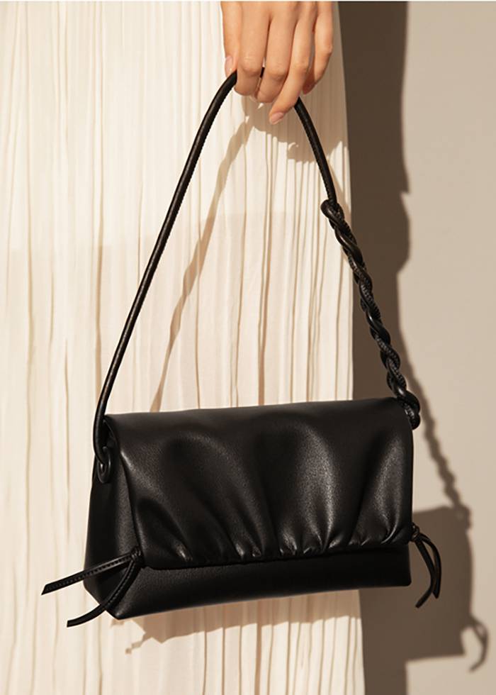 Handmade | Genuine Leather Flap Wrinkle Shoulder Bag – Vivian Seven