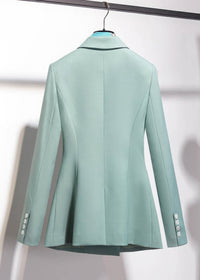 Sage Green Double-Breasted Pantsuit