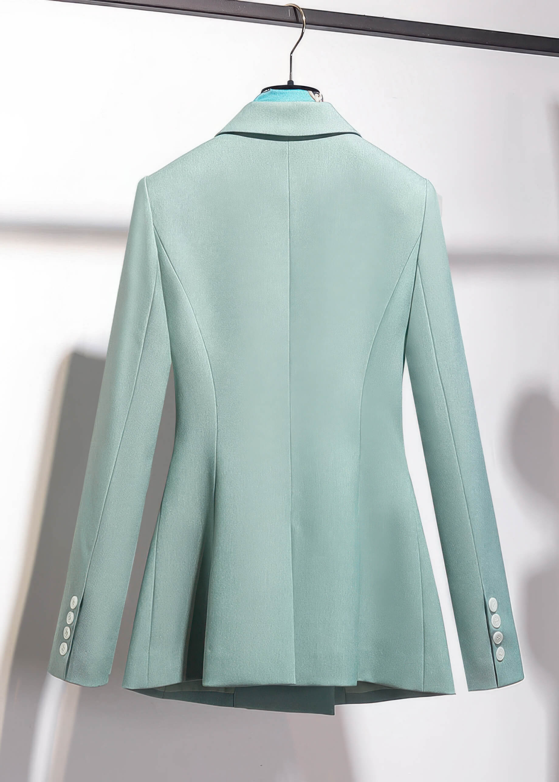 Sage Green Double-Breasted Pantsuit