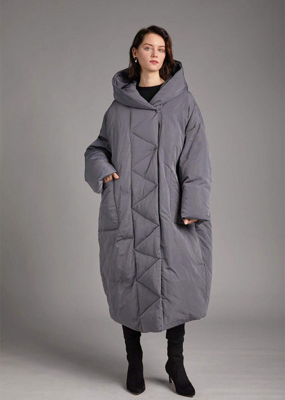 Relaxed Fit Storm Flap Hooded Down Puffer Parka – Vivian Seven