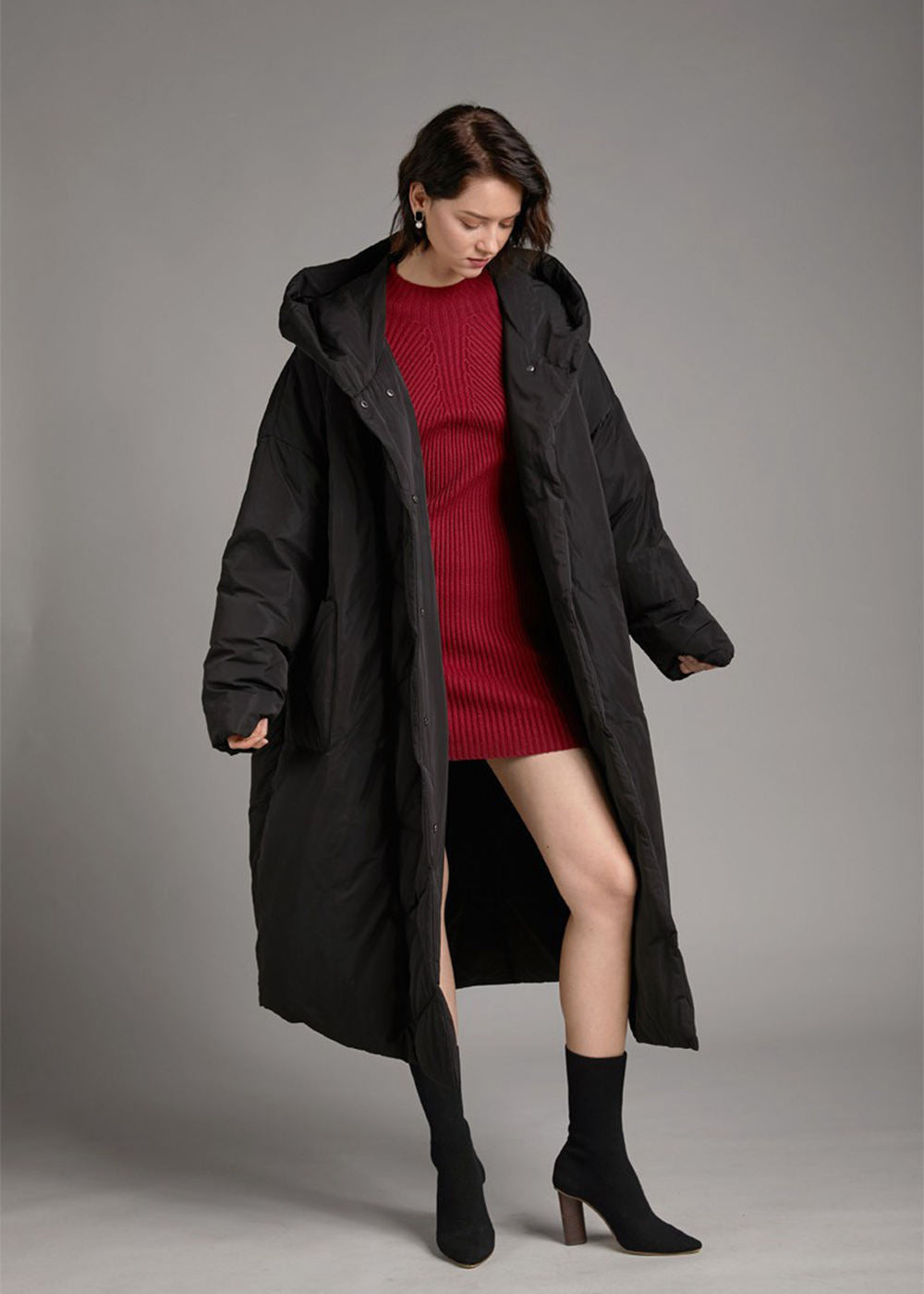 Relaxed Fit Storm Flap Hooded Down Puffer Parka – Vivian Seven