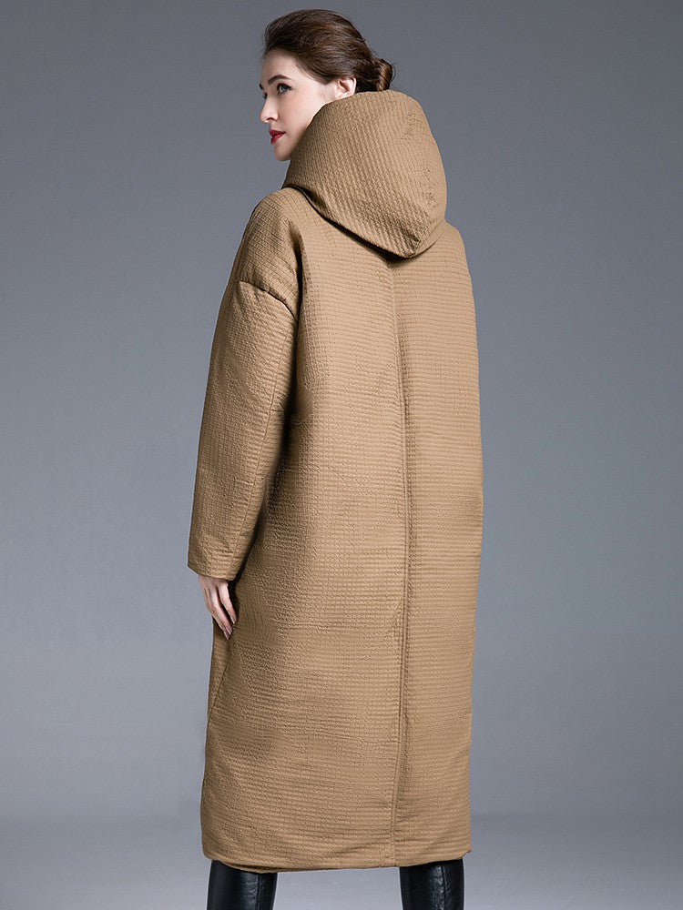 Hooded Down Puffer Cocoon Coat – Vivian Seven