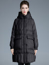 Women's Winter Hooded Flared Down Puffer Coat