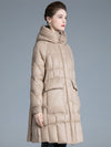 Women's Winter Hooded Flared Down Puffer Coat