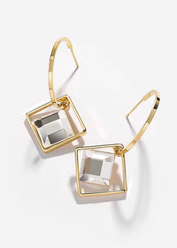 Women's Hyaline Acrylic Hoop Drop Earrings