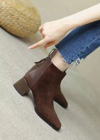 genuine leather booties for women