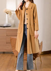 Vivian Seven Women's Muriel Single Breasted Double Face Wool Coat Camel