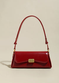 red baguette bag